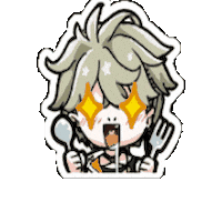 7066pages giphygifmaker hungry vtuber ave Sticker