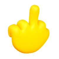 3D Middle Finger Sticker by Zenly