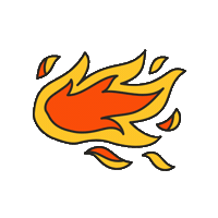 Hot Honey Flames Sticker by Maeve Chocolate
