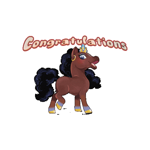 Congratulations Sticker by Afro Unicorn