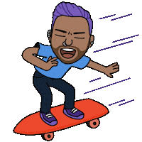 Skateboard Surfer Sticker by Brenfi