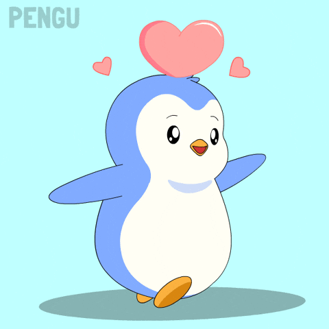 In Love Hearts GIF by Pudgy Penguins
