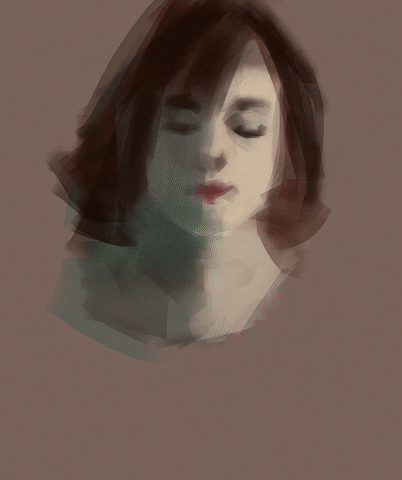 painting portrait GIF