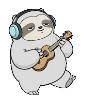 Playing Guitar Kukang Sticker