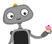 robot eating Sticker
