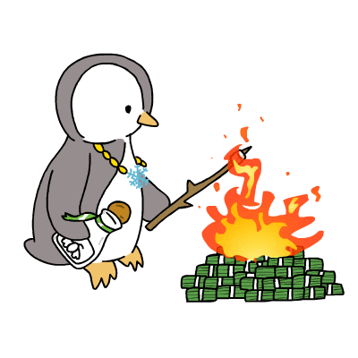 Little Penguin Fire Sticker by Thomas (Tommy) Kastrati