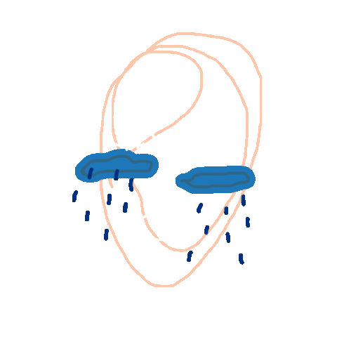 One Line Cry Sticker
