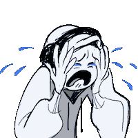 Sad Bawling Sticker by CC0 Studios