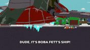landing rocket ship GIF by South Park 