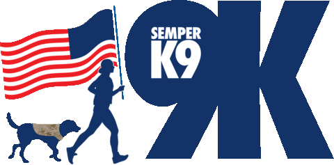 American Flag Running Sticker by Semper K9