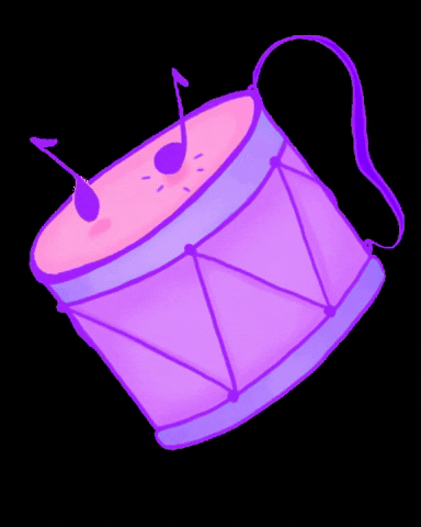 moonlitdoodl giphygifmaker parade percussion music note GIF