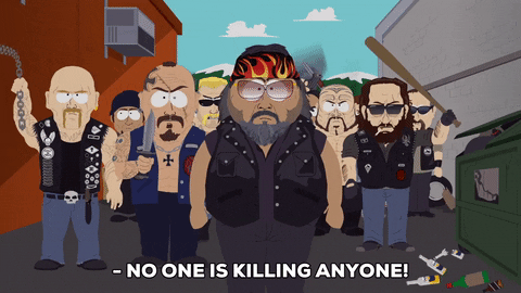 gang weapons GIF by South Park 