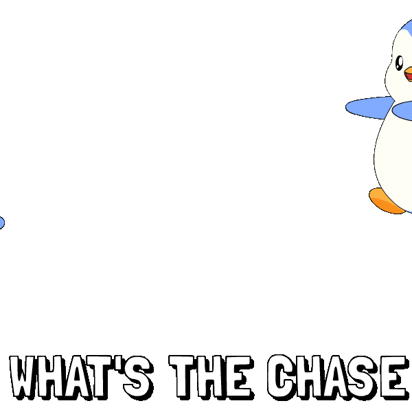 Chasing Whats Going On Sticker by Pudgy Penguins