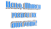 Hello March Sticker by OpticalArtInc.