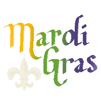 New Orleans Fat Tuesday Sticker by Brown Eye Design