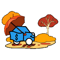 Car Fall Sticker by Wheelzy