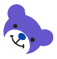 manime_co blue pride bear purple Sticker
