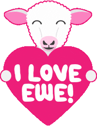 I Love You Heart Sticker by LisetteArt