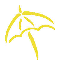 DaytonHouseResort blue beach yellow ocean Sticker