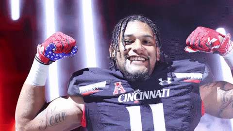 Flexing University Of Cincinnati GIF by Cincinnati Bearcats
