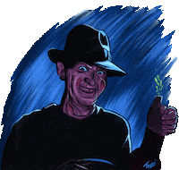 Freddy Krueger Yes Sticker by Travis Falligant