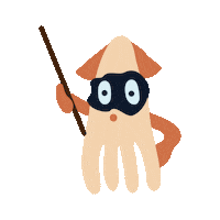 Mascot Squid Sticker
