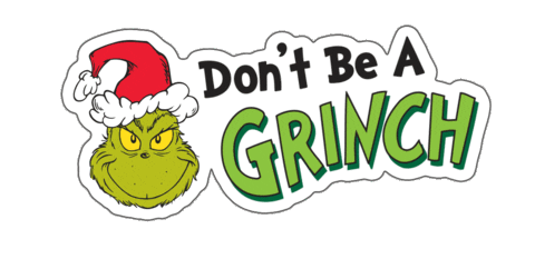 The Grinch Christmas Sticker by DrSeuss