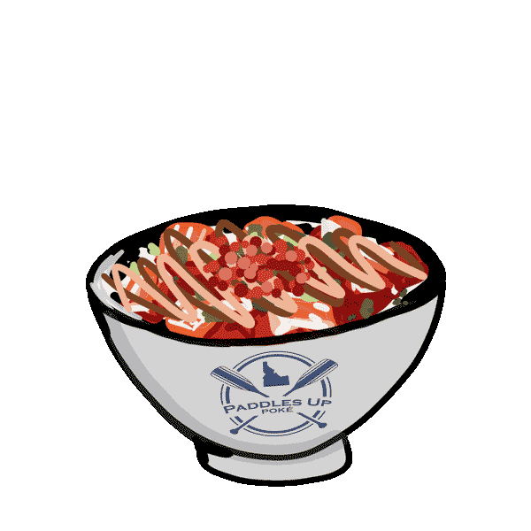 paddlesuppoke giphyupload sushi poke chopsticks Sticker