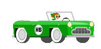 animation driving Sticker by Hilbrand Bos Illustrator