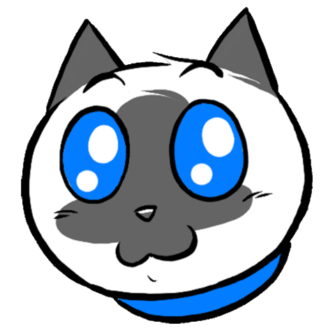 blueeosgatos giphyupload happy cat blue Sticker