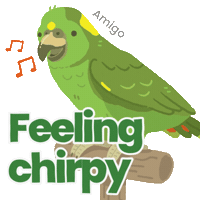 Amigo Singing Sticker by Mandai Wildlife Reserve