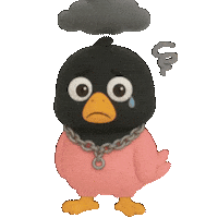 Sad Dark Cloud Sticker