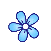 emmagilberg blue flower floral decoration Sticker