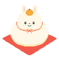 New Year Pixel Art Sticker