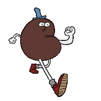 Walk Bean Sticker by Hombre_McSteez