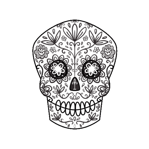 nicsquirrell halloween crazy eyes skull Sticker