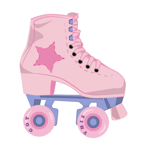 hypercitra cute pink star skate Sticker