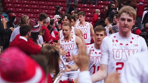 Celebrate College Basketball GIF by Wisconsin Badgers