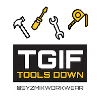 SyzmikWorkwear tgif tools thank god its friday knock off Sticker