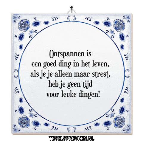 Humor Stress Sticker by Tegelspreuken.nl