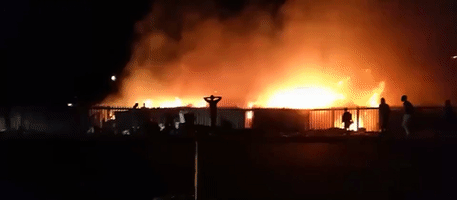 Fire Spreads Through Makeshift Homes Next to Cape Town Airport