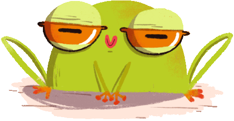 Relax Frog Sticker by Cris