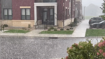 Line of Storms Brings Hail to Madison