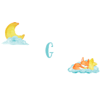 P13PaperProducts baby fox night moon Sticker