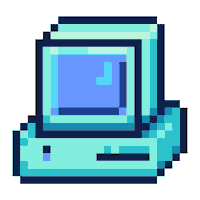 Pixel Computer Sticker by db1group