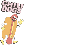 Hotdog Sticker by popandpartners
