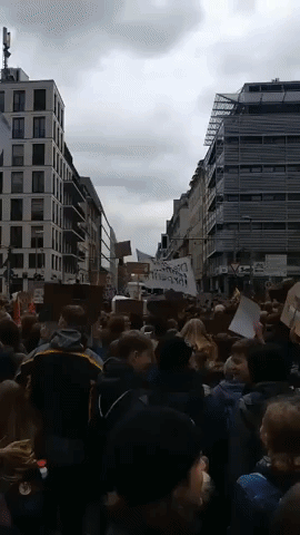 Youth Protesters Pack Berlin Streets For 'Climate Strike'