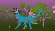 liviyde cat pink blue green GIF