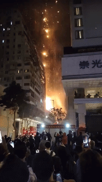 Injuries Reported After Fire Engulfs Building in Hong Kong