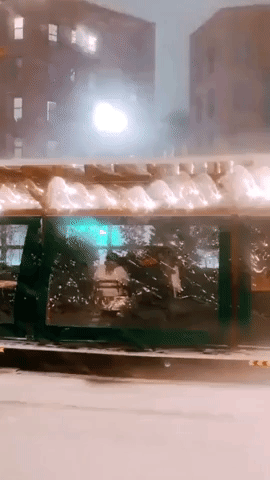 New Yorkers Brave Outdoor Dining as Winter Storm Moves In